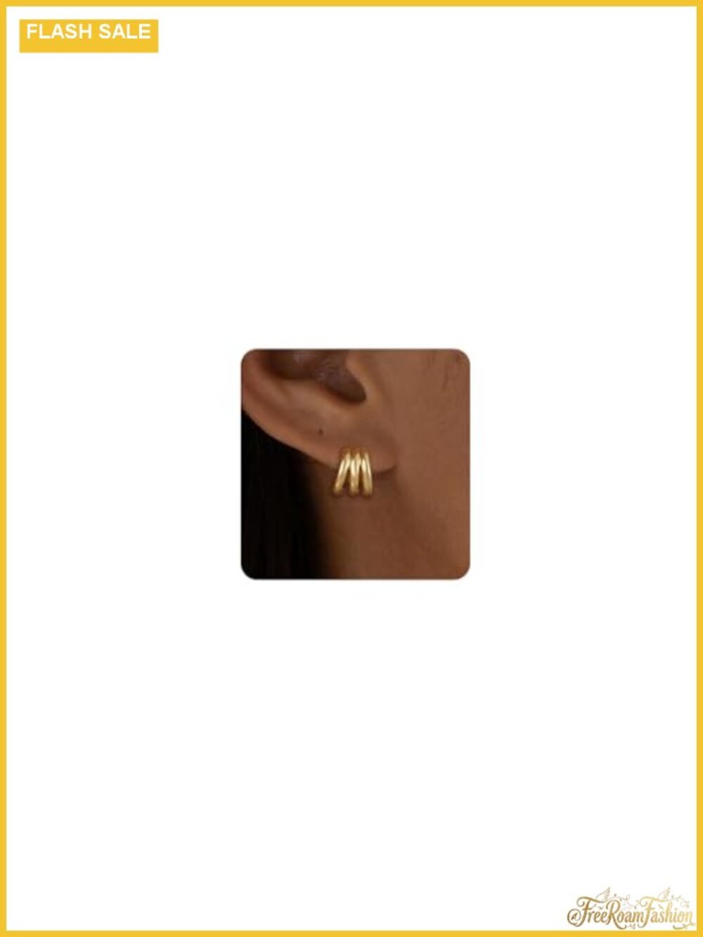 14K Gold Plated Knot Drop Chunky Stud Earrings for Women Hypoallergenic